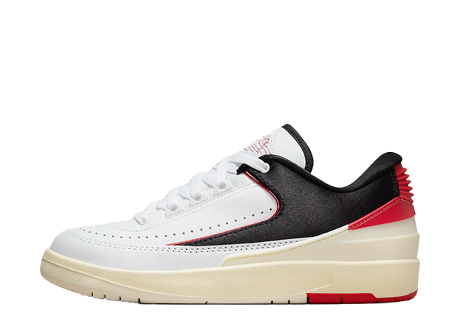 Nike WMNS Air Jordan 2 Retro Low "Black Satin" White/University Red-Black