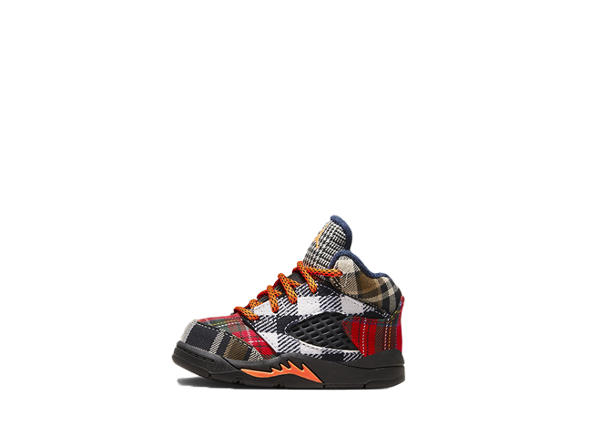 Nike TD Air Jordan 5 Retro "Plaid" Black/Total Orange