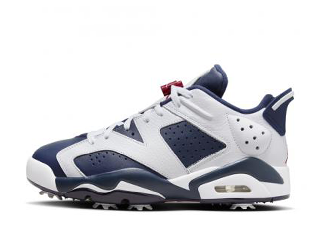 Nike Air Jordan 6 Retro Low Golf "White/Midnight Navy/Varsity Red"