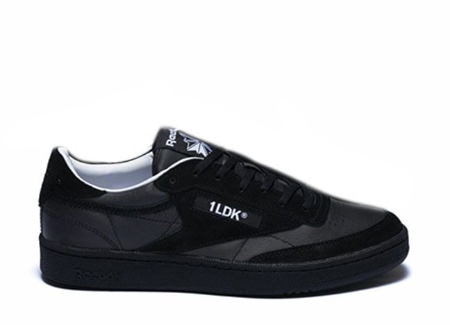 ワンエルディーケー × リーボック クラブC 85 ヴィンテージ "ブラック"ブラック/ホワイト