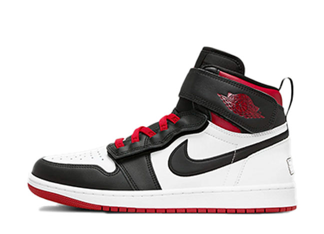 ナイキ エアジョーダン1 ハイ フライイーズ "ブラック/ホワイト/ジムレッド"