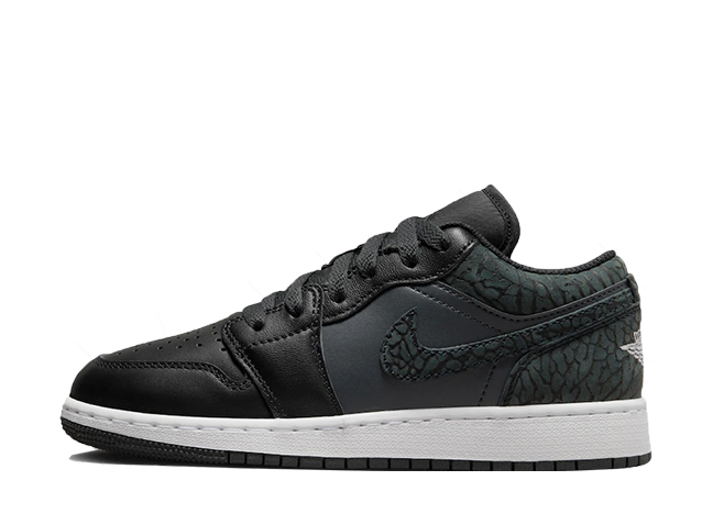 Nike GS Air Jordan 1 Low "Black Elephant" Off Noir/Black/White