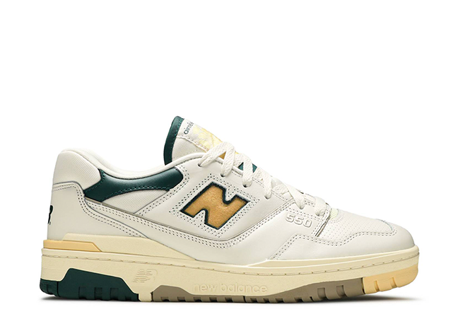 Aim_ Leon Dore × New Balance 550 "Green/Yellow/White"