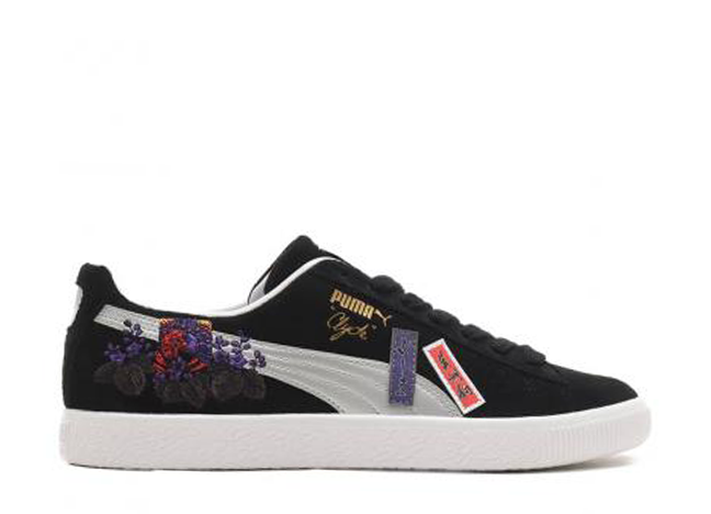 atmos × Shido Akama × Puma Clyde "Hanafuda" Black/Silver
