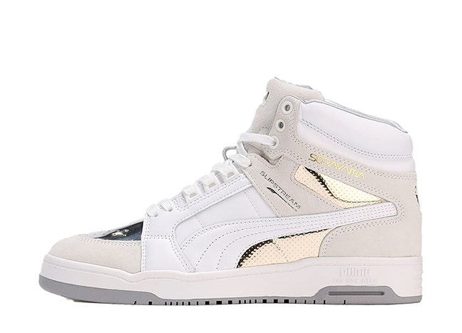 空山基 × プーマ スリップストリーム ミッド "プーマホワイト/プーマシルバー/フェザーグレー"