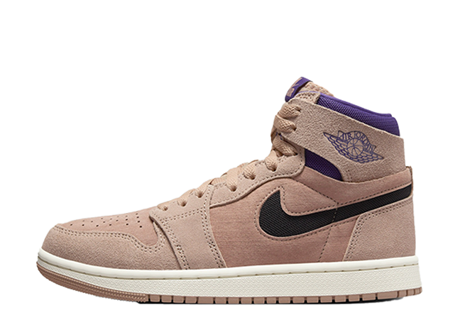 ナイキ ウィメンズ エアジョーダン1 ズーム CMFT 2 "ダステッドクレイ"ダステッドクレイ/コートパープル/セイル/ブラック