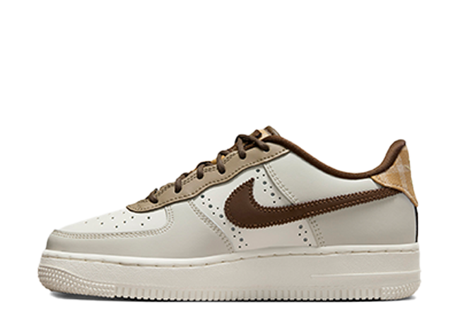 Nike GS Air Force 1 LV8 "Brogue Winptip"Sail/Khaki/Cocoa Wow