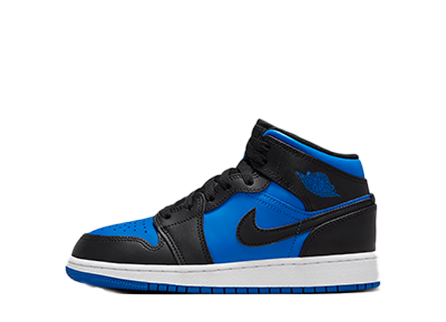 Nike GS Air Jordan 1 Mid "Royal Blue/Black/White"