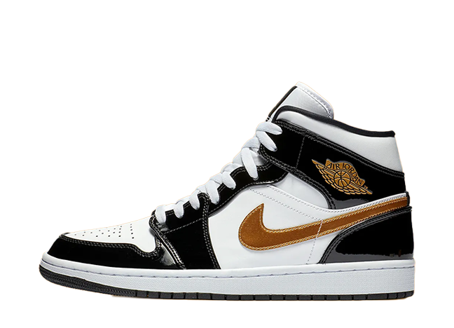ナイキ エアジョーダン1 ミッド SE "ブラック/メタリックゴールド"