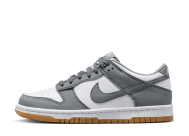 Nike GS Dunk Low "Light Iron Ore" White/Light Iron Ore/Gum Light Brown/Smoke Grey