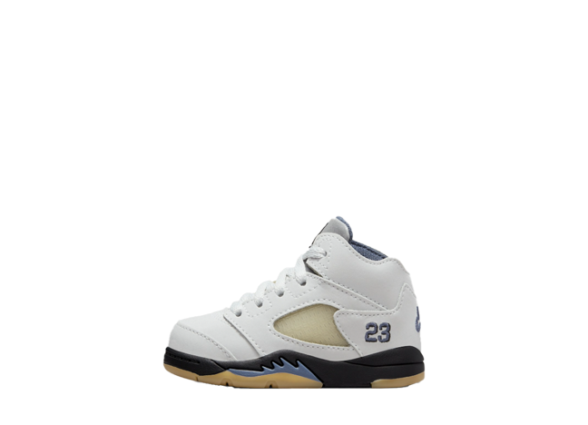 ア・マ・マニエール × ナイキ TD エアジョーダン5 レトロ SP "ドーン" ブラック/ディフューズドブルー/ペールアイボリー