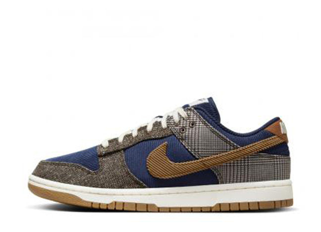 Nike Dunk Low "Tweed and Corduroy" MidnightNavy/Brown