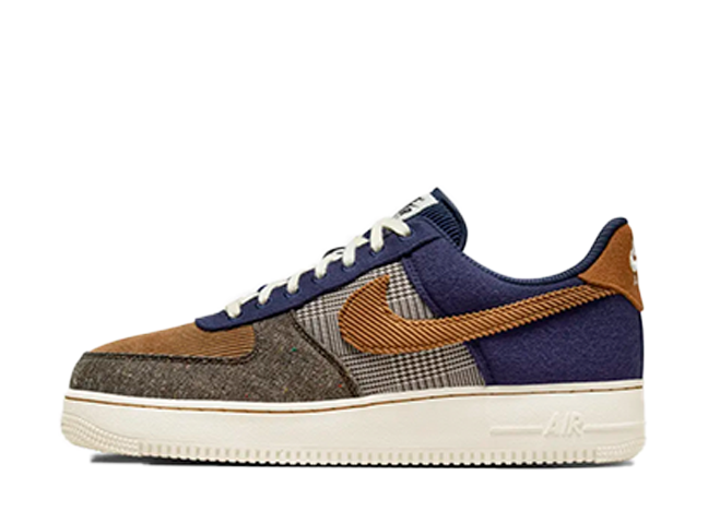 Nike Air Force 1 Low '07 PRM "Tweed And Corduroy"MidnightNavy/Brown