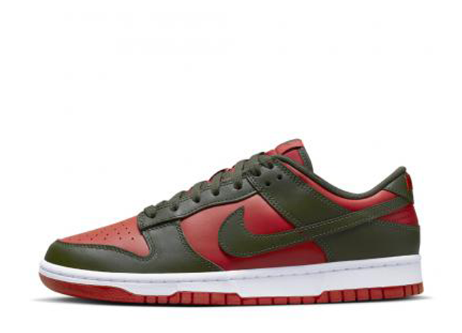 Nike Dunk Low "Mystic Red" Mystic Red/Cargo Khaki/White