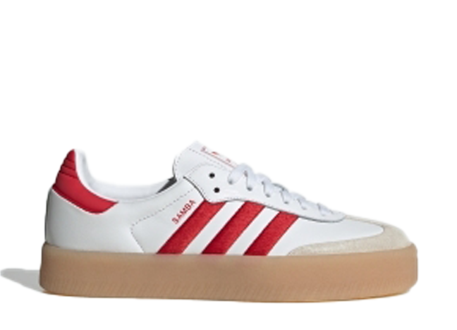 アディダス オリジナルス ウィメンズ サンバエ "ベタースカーレット/フットウェアホワイト/ガム"