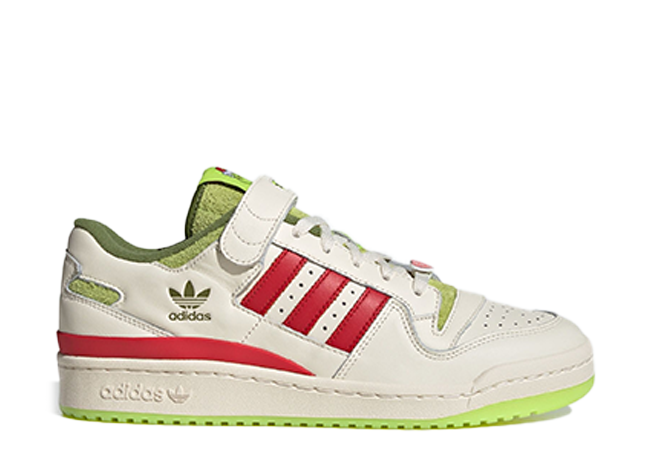 The Grinch × adidas Originals Forum Low CL "Cream White" Cream White/College Red/Solar Slime