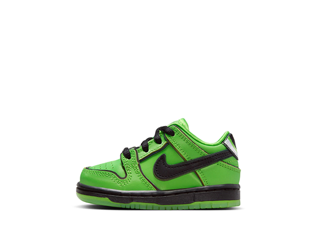The Powerpuff Girls × Nike SB Td Dunk Low Pro QS "Buttercup" Mean Green/Black