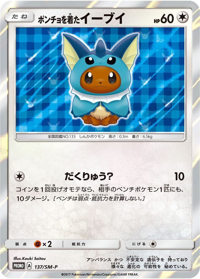 ポンチョを着たEevee