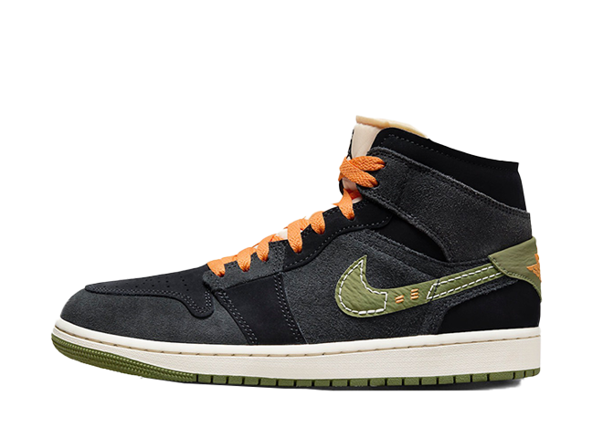 ナイキ エアジョーダン1 ミッド SE クラフト "アンスラサイト/ライトオリーブ/ブラック"