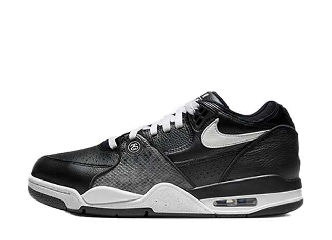 Stussy × Nike Air Flight 89 Low SP "Black/White/White"