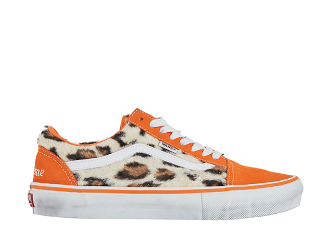 シュプリーム × バンズ レオパード オールドスクール "オレンジ/ブラウン/ホワイト"