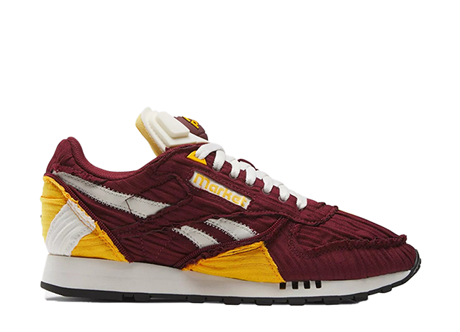 MARKET × Reebok Classic Leather Pump "Burgundy/Yellow"