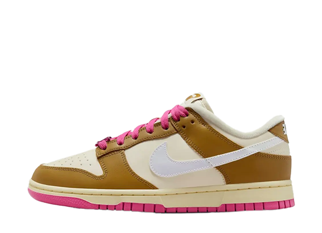 Nike WMNS Dunk Low "Just Do It" Bronzine/Playful Pink