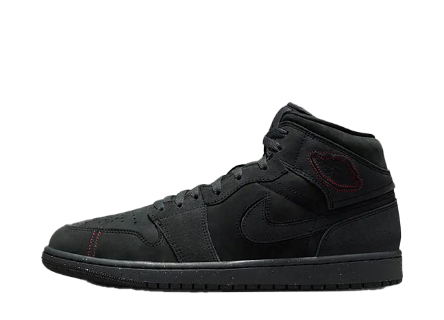 Nike Air Jordan 1 Mid SE Craft "Black Nubuck" Dark Smoke Grey/Black