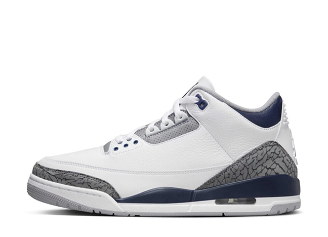 ナイキ エアジョーダン3 レトロ "ネイビーセメント/ホワイト"