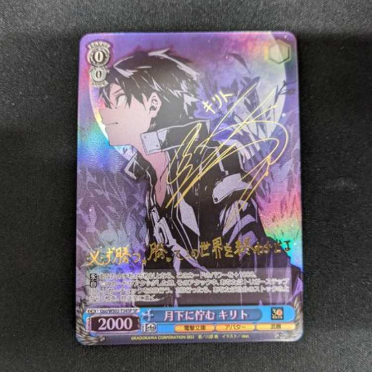 月下に佇むキリト(サイン入り)