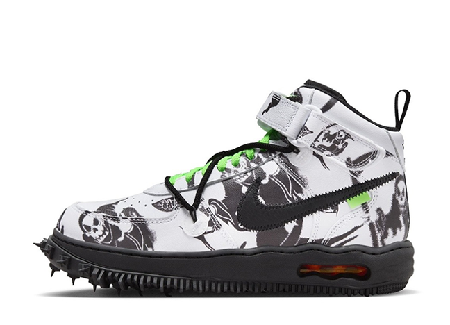 Off-White × Nike Air Force 1 Mid "Grim Reaper" White/Black/Black