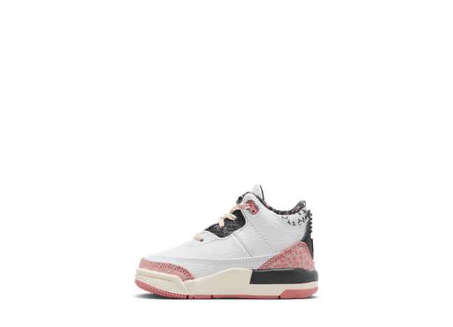 ナイキ TD エアジョーダン3 レトロ "フローラル" ホワイト/ピンク/ブラック