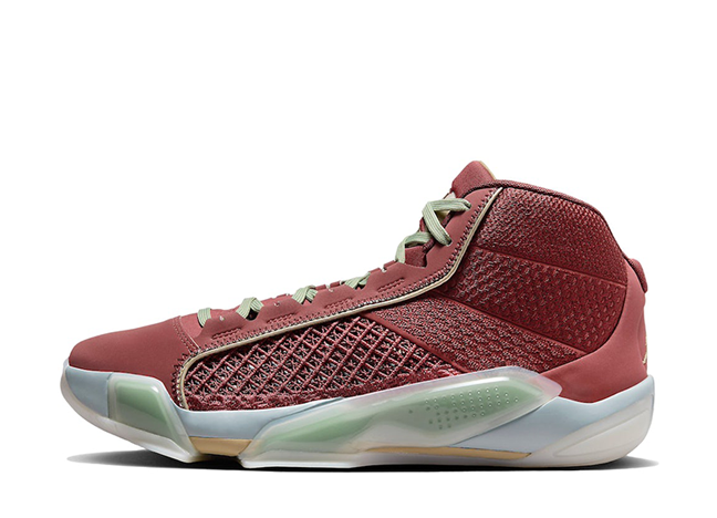 ナイキ エアジョーダン38 チャイニーズニューイヤー "イヤーオブザドラゴン" シダー/メタリックゴールドグレーン