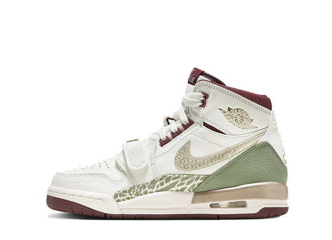 Nike GS Jordan Legacy 312 "Chinese New Year/Year of the Dragon" Sail/Phantom/Oil Green/Dark Team Red