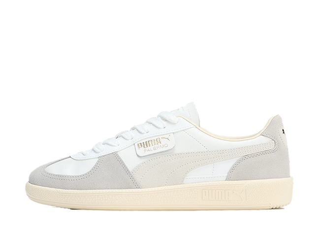 プーマ パレルモ レザー "プーマホワイト/クールライトグレー/シュガードアーモンド"