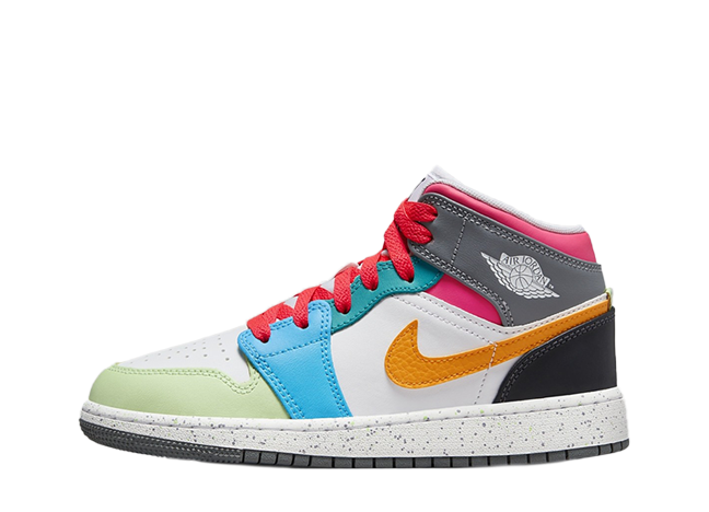 Nike GS Air Jordan 1 Mid "Multi Color/White"
