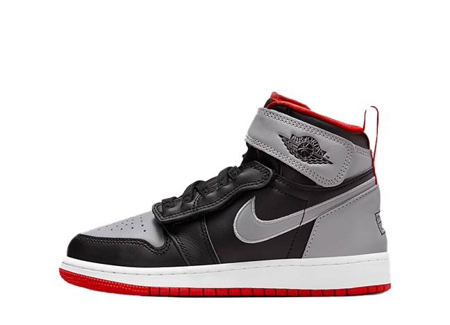 Nike GS Air Jordan 1 Hi FlyEase "Black" Black/Cement Gray/White/Fire Red