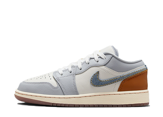 ナイキ GS エアジョーダン1 ロー SE "ファントム" ファントム/ココナッツミルク/アンバーブラウン/ライトアーモリーブルー