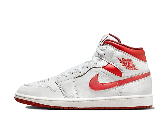 ナイキ エアジョーダン1 ミッド SE "デューンレッド/ホワイト"