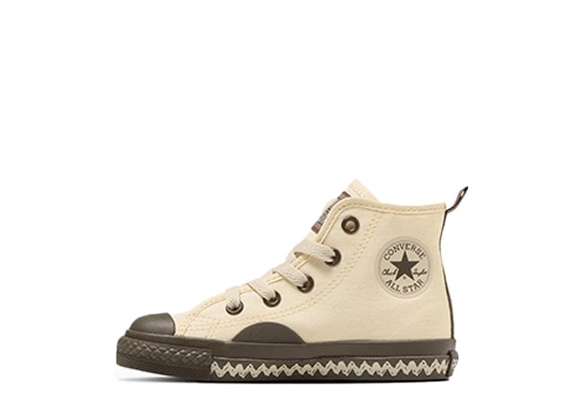 Peanuts × Convers KIDS All Star BS Z HI "Off White" Off White/Taupe