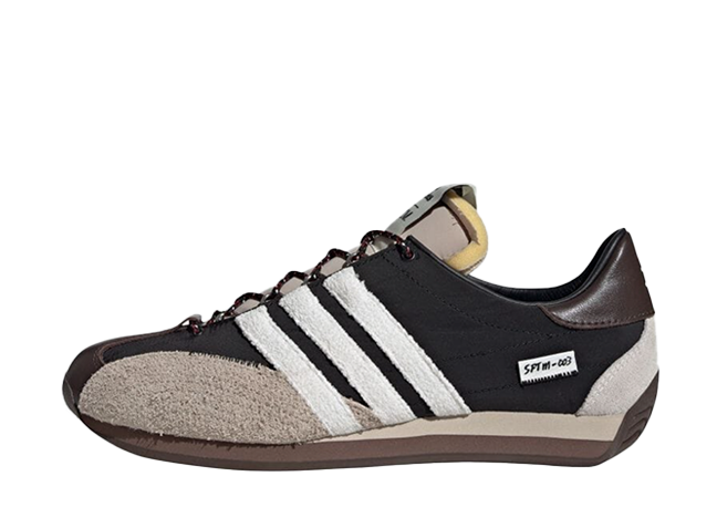 Song for the Mute × adidas Originals Country OG Low Trainers "Core Black" Core Black/Core White/Wonder Beige