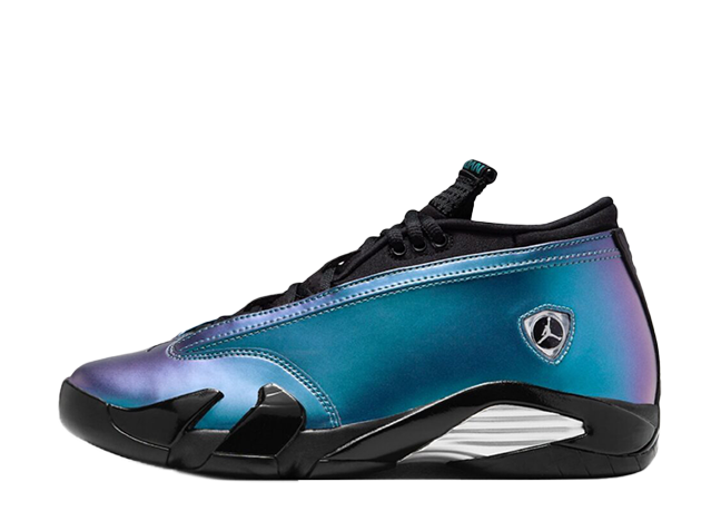 ナイキ ウィメンズ エアジョーダン14 ロー "ミネラルティール/メタリックシルバー"