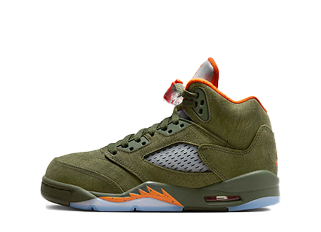 Nike GS Air Jordan 5 Retro "Olive/Orange"