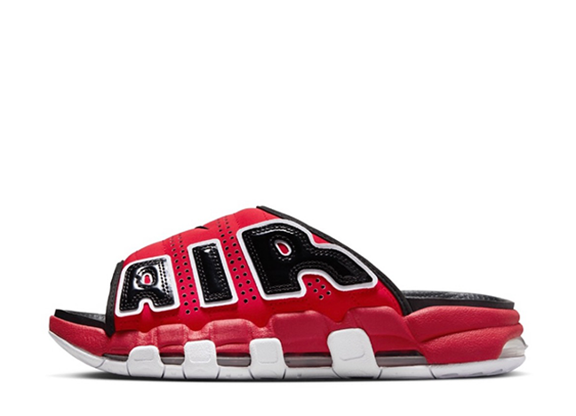 Nike Air More Uptempo Slide "Bulls" University Red/Black