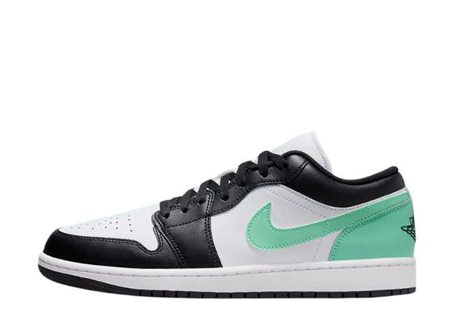 ナイキ GS エアジョーダン1 ロー "ホワイト" ホワイト/グリーングロー/ブラック