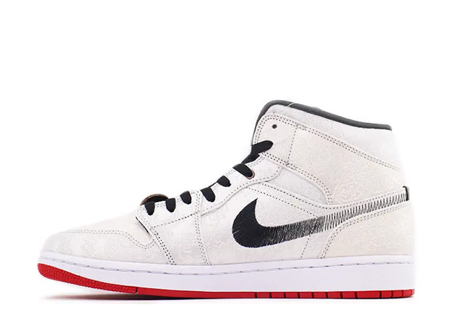 CLOT × Nike Air Jordan 1 Mid SE Fearless "White/Black-Red"