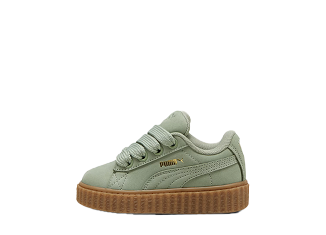 Fenty × Puma AC Creeper Phatty Nubuck "Green Fog" Green Fog/Gold/Gum