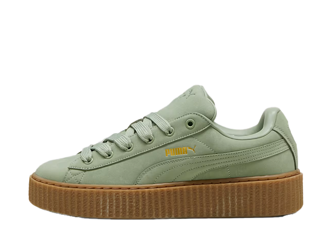 Fenty × Puma Creeper Phatty Nubuck "Green Fog" Green Fog/Puma Gold/Gum