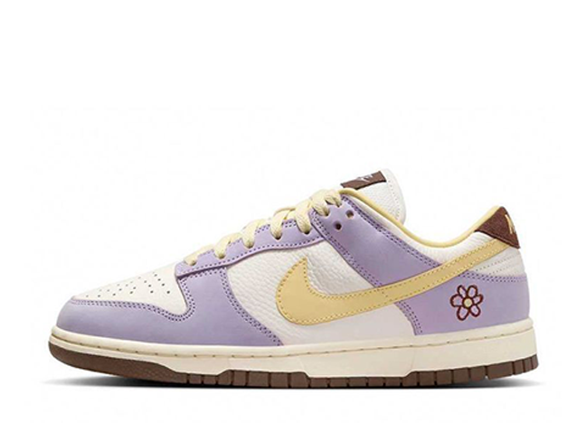 ナイキ ウィメンズ ダンク ロー プレミアム "ライラックブルーム" ライラックブルーム/ソフトイエロー