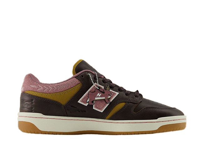303 Boards × Jeremy Fish × New Balance Numeric 480 "Silly Pink Bunnies" Brown/White